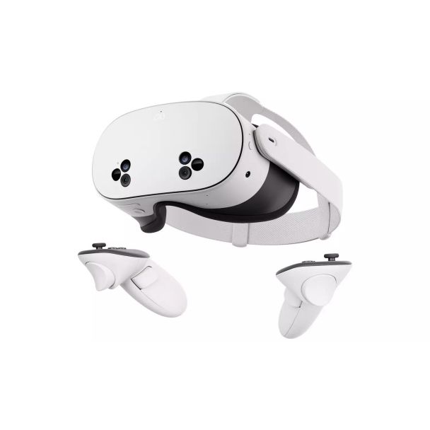 Meta Quest 3S VR headset with controllers
